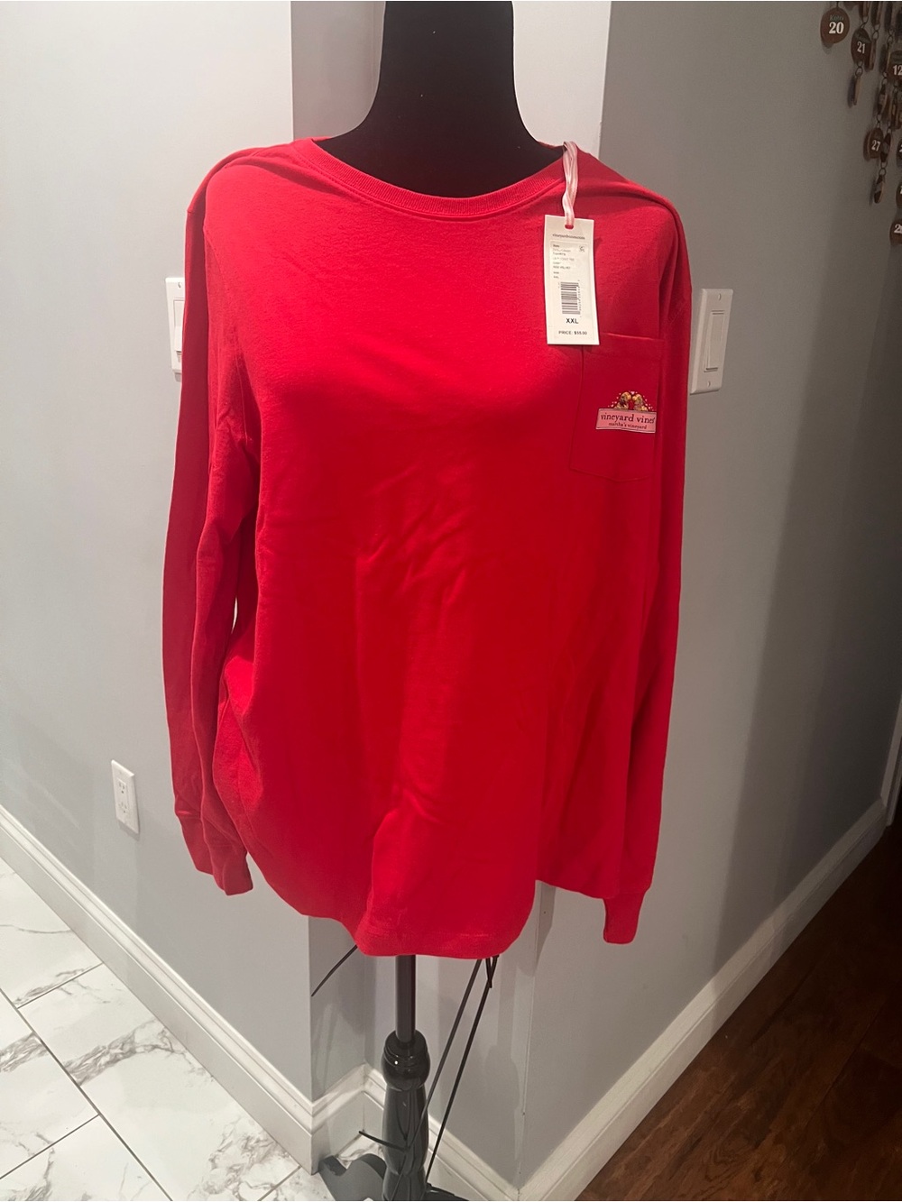 Vineyard Vines Women's Long-Sleeve Tee in Bright Red